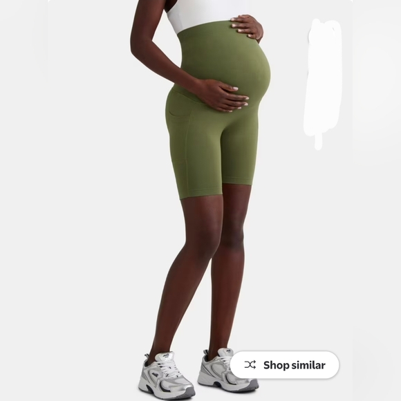 Time and Tru Pants - Time and Tru Olive Green Maternity Bike Shorts- Size Small NWT